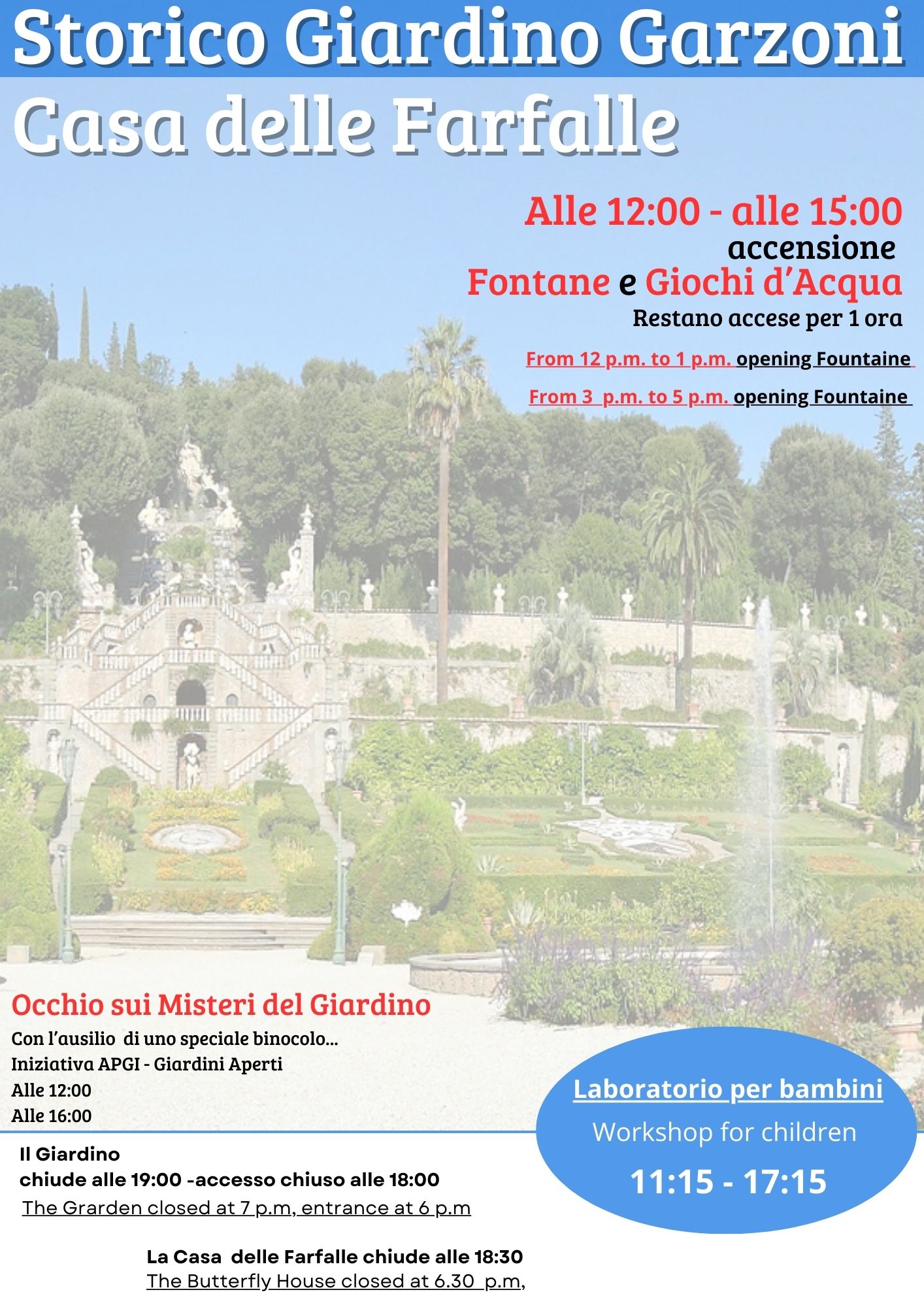 programma giardino e parco di pinocchio giugno2